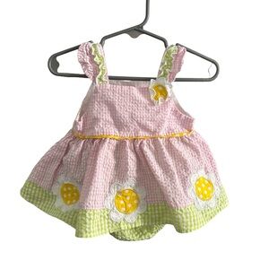 Blueberi Boulevard Dress with Floral Accents